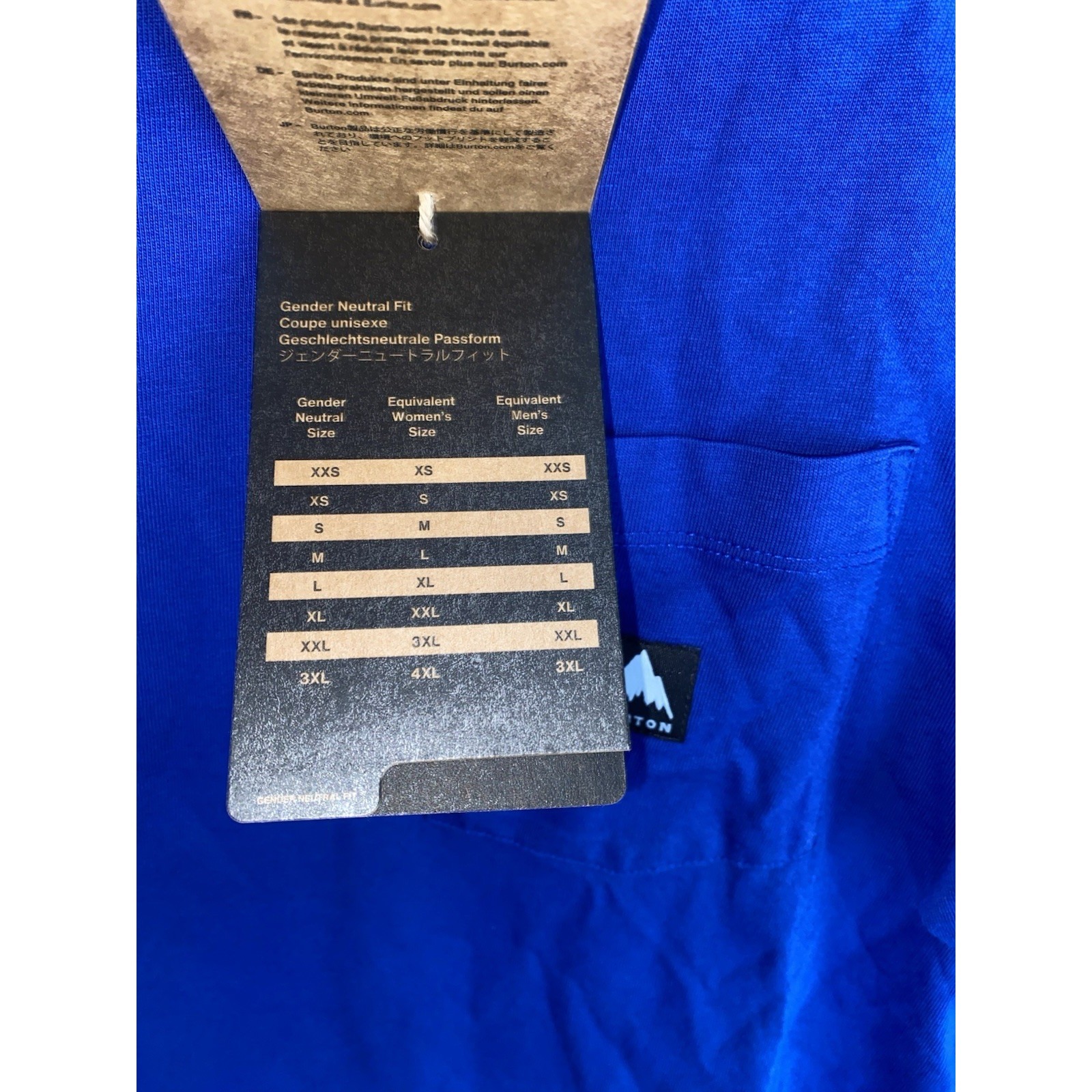 Nwt Burton Colfax Short Sleeve Pocket Tee T-Shirt Blue Mens Medium — image 4 of 5